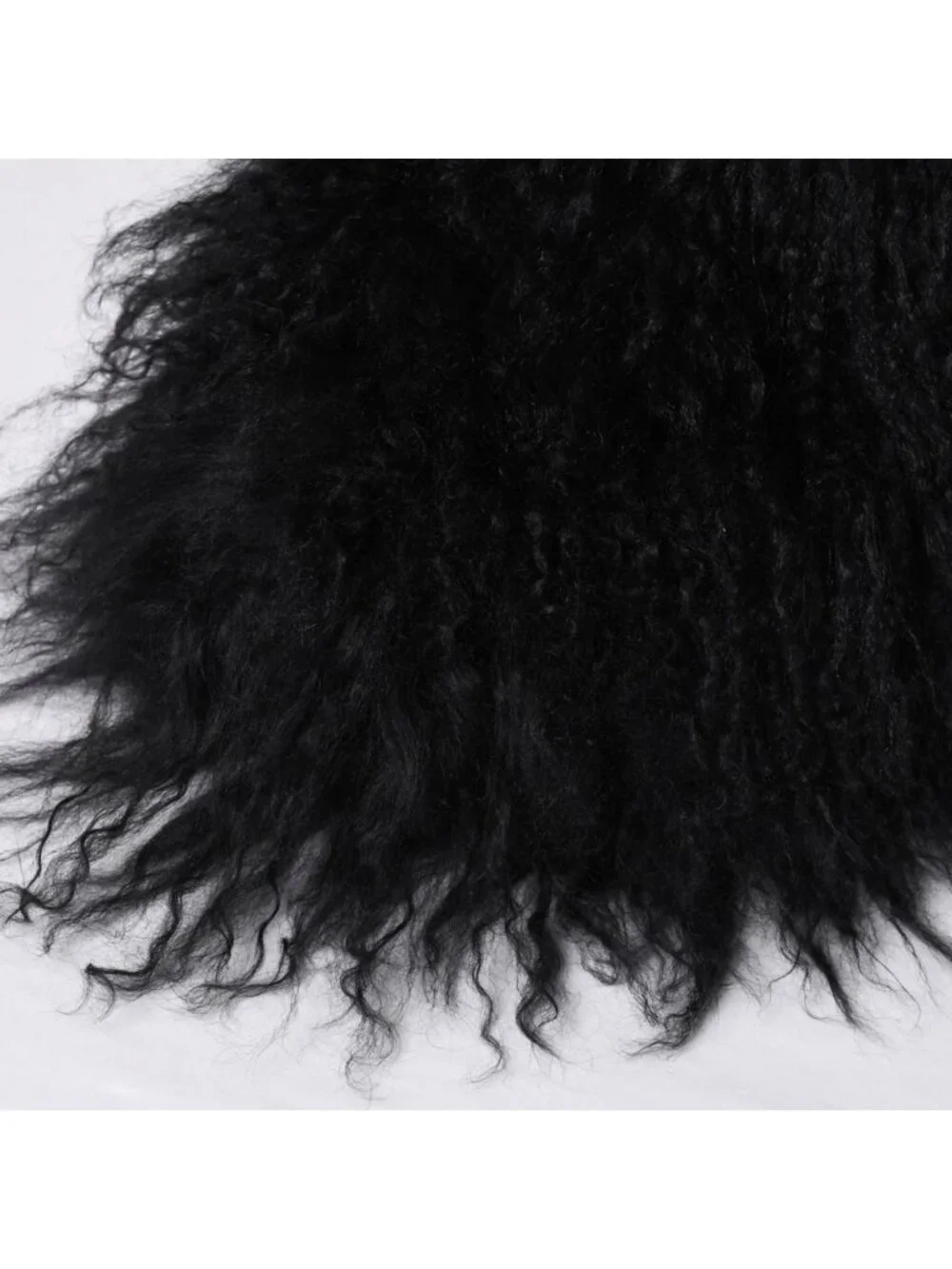 Saint Laurent Fur Boots Black Furry Mongolian Lamb Ankle